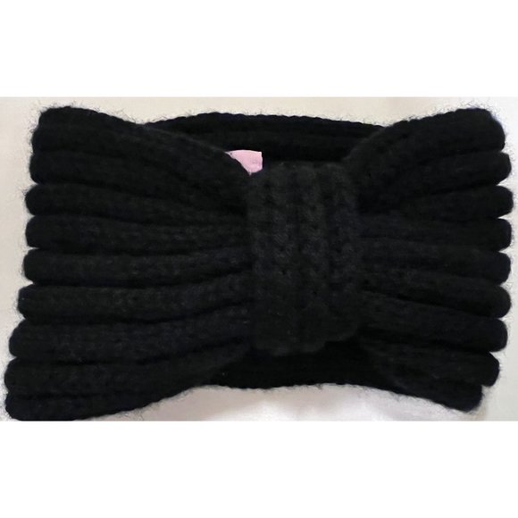 ROSIE SUGDEN Black Ribbed Cashmere Ear Warmer - Picture 1 of 3